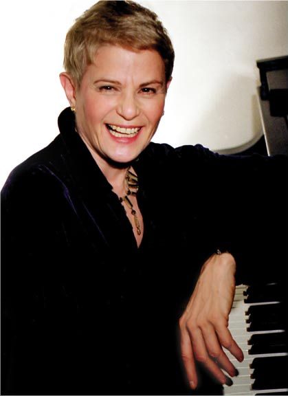 Jazz musician Ellen Starr at the piano.
